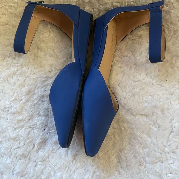 New in Box Dream Pairs Amiga faux leather suede Royal Blue ankle strap shoesSZ10 - Picture 10 of 12